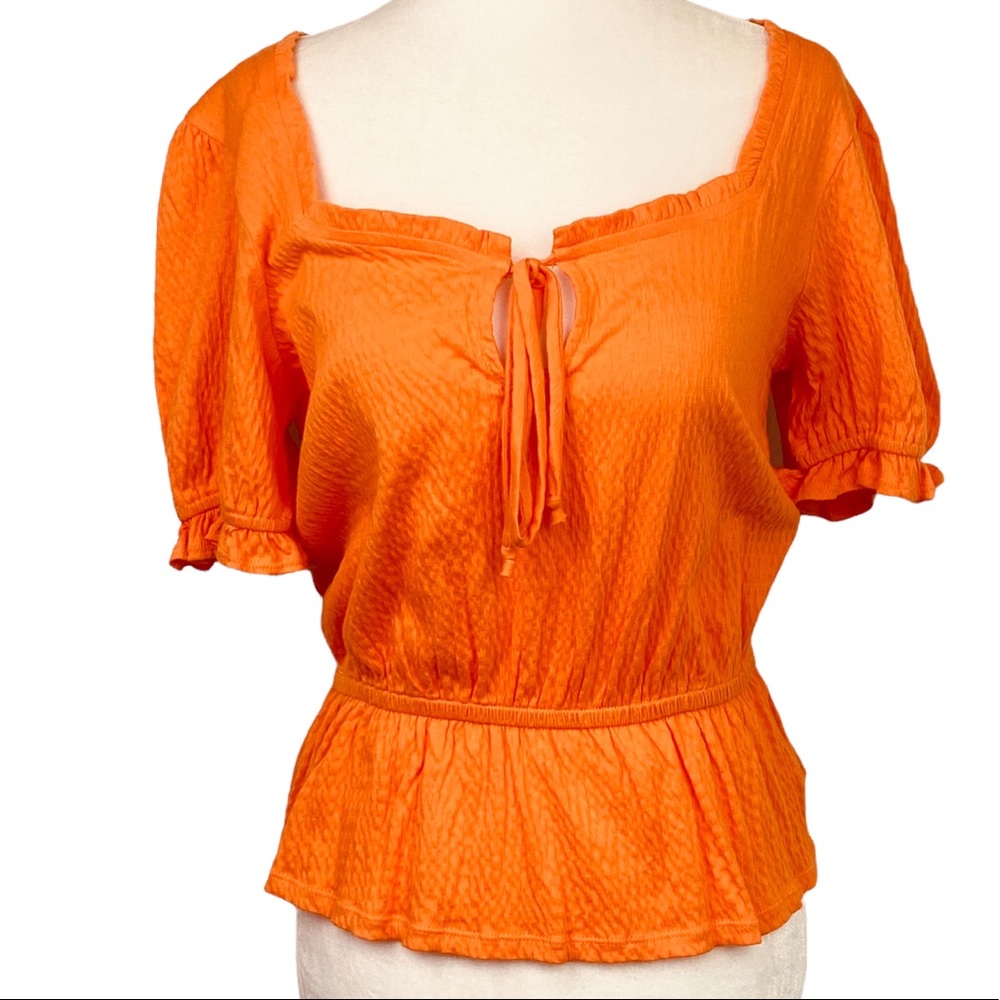 Chelsea & Violet Orange Blouse; M